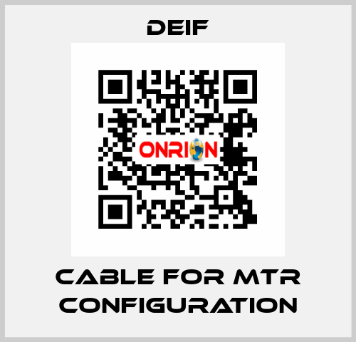 Cable for MTR configuration Deif