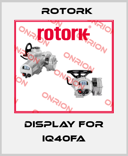 Display for IQ40FA Rotork
