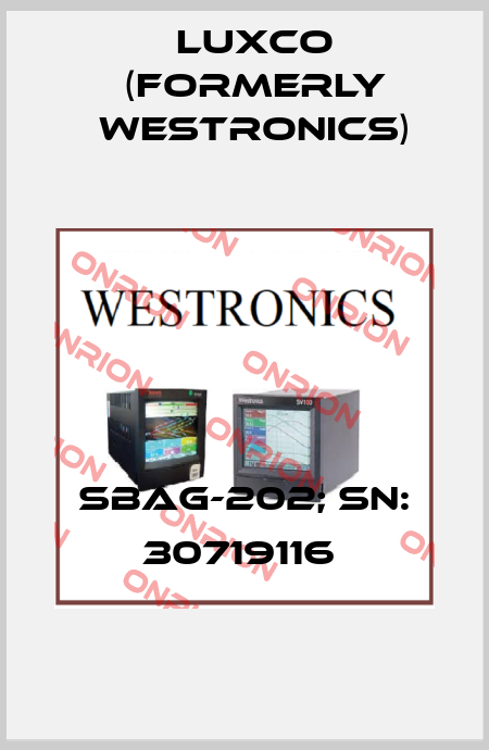 SBAG-202; SN: 30719116  Luxco (formerly Westronics)