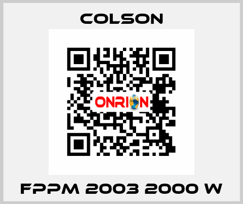 FPPM 2003 2000 W Colson