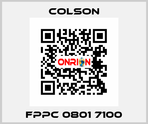 FPPC 0801 7100 Colson