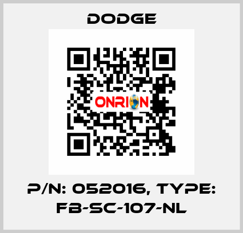p/n: 052016, Type: FB-SC-107-NL Dodge