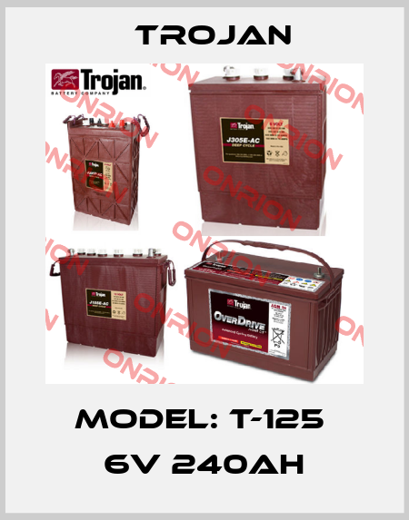 Model: T-125  6V 240AH Trojan