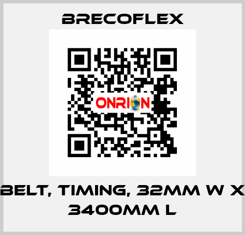BELT, TIMING, 32MM W X 3400MM L Brecoflex