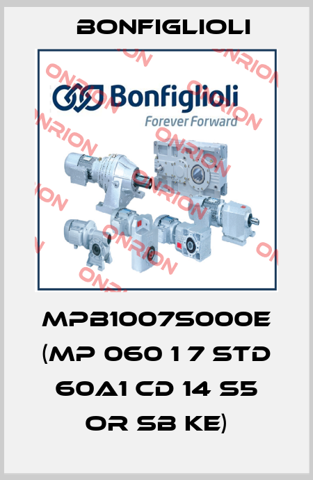 MPB1007S000E (MP 060 1 7 STD 60A1 CD 14 S5 OR SB KE) Bonfiglioli