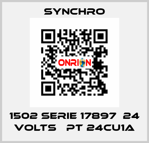 1502 SERIE 17897  24 VOLTS   PT 24CU1A SYNCHRO