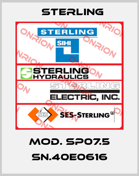MOD. SP07.5 SN.40E0616 Sterling