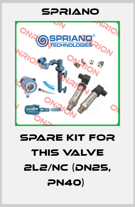 SPARE KIT FOR THIS VALVE 2L2/NC (DN25, PN40)  Spriano