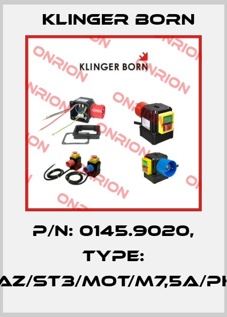 P/N: 0145.9020, Type: K900/TAZ/ST3/Mot/M7,5A/Phw/KL-P Klinger Born