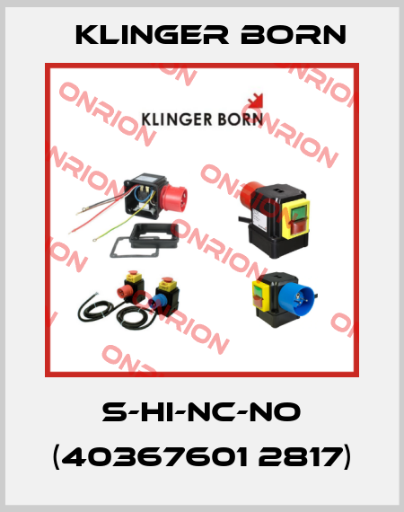 S-Hi-NC-NO (40367601 2817) Klinger Born
