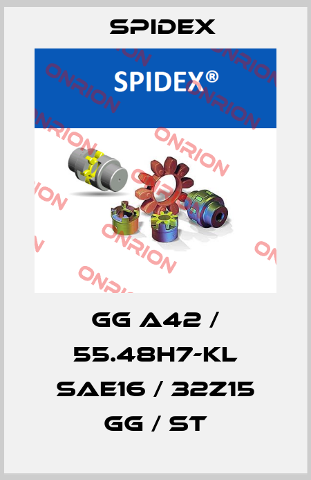 GG A42 / 55.48H7-KL SAE16 / 32Z15 GG / ST Spidex