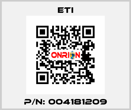 P/N: 004181209 Eti