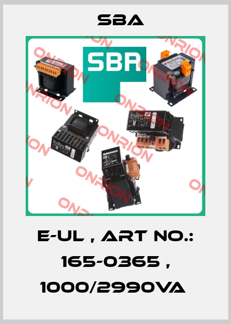 E-UL , Art No.: 165-0365 , 1000/2990VA  SBA