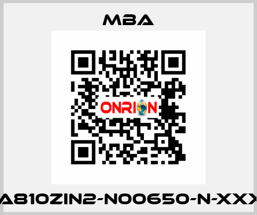 MBA810ZIN2-N00650-N-XXXXX MBA
