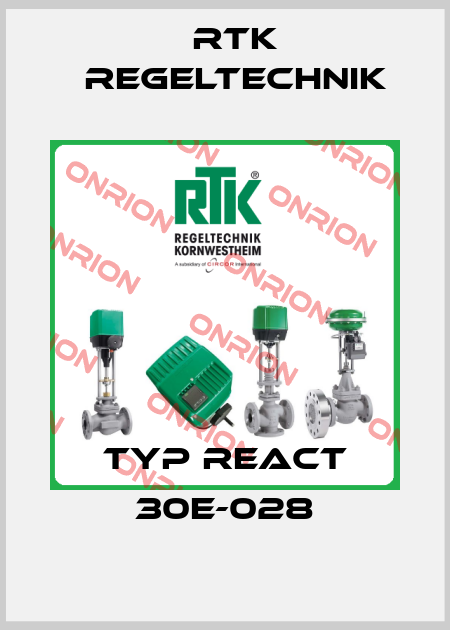 Typ REact 30E-028 RTK Regeltechnik