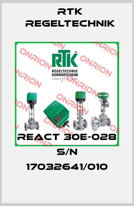 REact 30E-028 S/N 17032641/010 RTK Regeltechnik