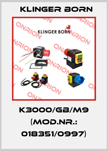 K3000/GB/M9 (Mod.Nr.: 018351/0997) Klinger Born