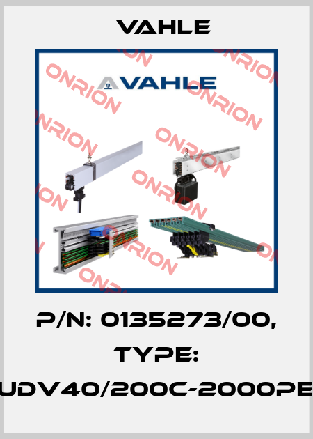 P/n: 0135273/00, Type: DT-UDV40/200C-2000PE-CB Vahle