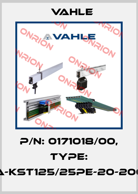 P/n: 0171018/00, Type: SA-KST125/25PE-20-2000 Vahle