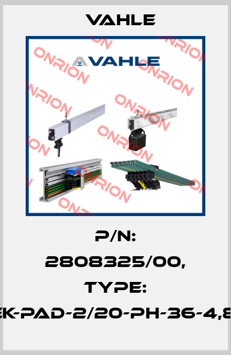 P/n: 2808325/00, Type: SK-EK-PAD-2/20-PH-36-4,8-PC Vahle