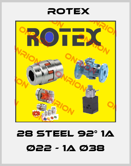 28 steel 92° 1A Ø22 - 1A Ø38 Rotex