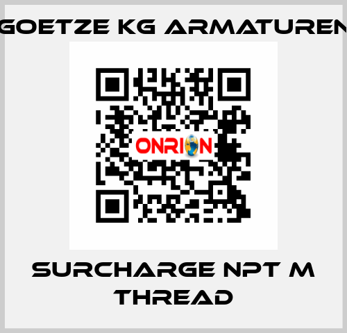 surcharge NPT m thread Goetze KG Armaturen