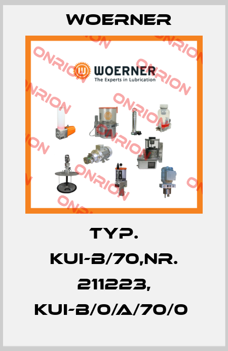 TYP. KUI-B/70,NR. 211223, KUI-B/0/A/70/0  Woerner