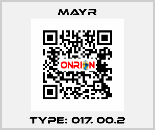 Type: 017. 00.2 Mayr
