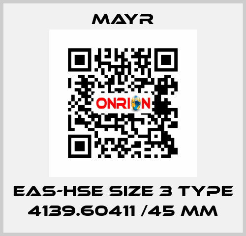 EAS-HSE size 3 Type 4139.60411 /45 mm Mayr