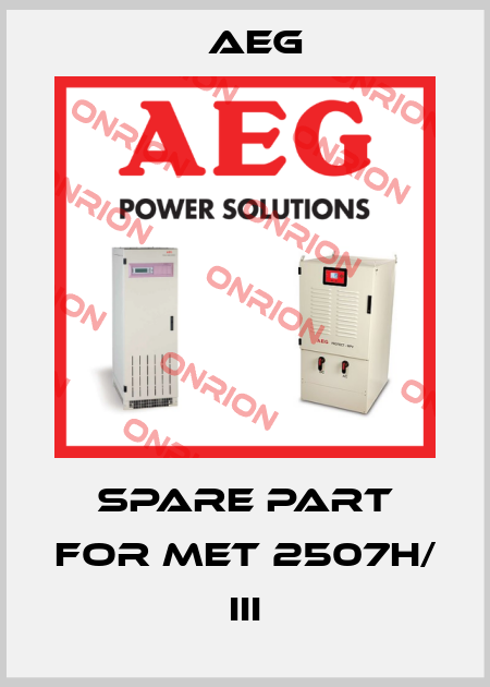 spare part for MET 2507H/ III AEG