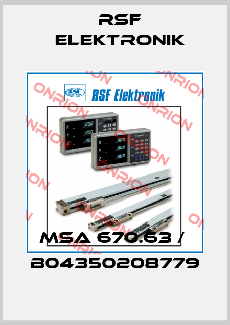 MSA 670.63 /  B04350208779 Rsf Elektronik