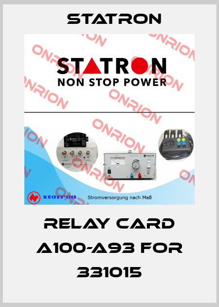 Relay Card A100-A93 for 331015 Statron