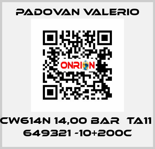 CW614N 14,00 BAR  TA11  649321 -10+200C PADOVAN VALERIO