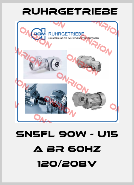 SN5FL 90W - U15 A BR 60HZ 120/208V Ruhrgetriebe