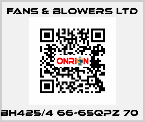 BH425/4 66-65QPZ 70㎏ Fans & Blowers Ltd
