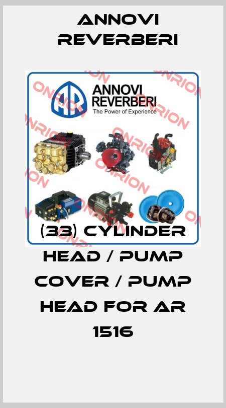 (33) cylinder head / pump cover / pump head for AR 1516 Annovi Reverberi