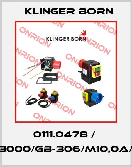 0111.0478 /  K3000/GB-306/M10,0A/P Klinger Born