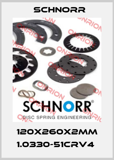120x260x2mm 1.0330-51CRV4  Schnorr