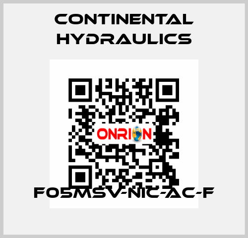 F05MSV-NIC-AC-F Continental Hydraulics