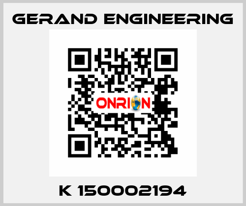 K 150002194 Gerand Engineering