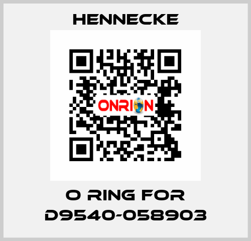 O Ring for D9540-058903 Hennecke