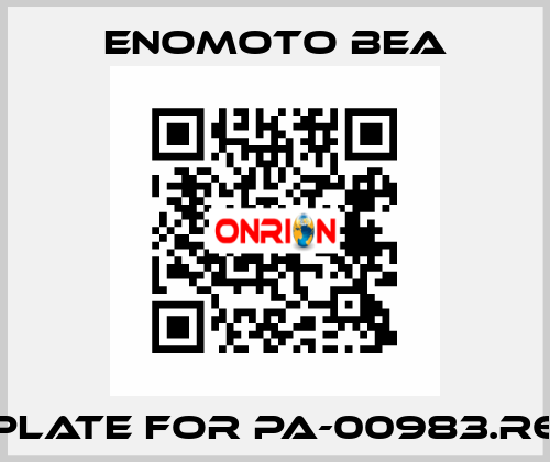 Plate for PA-00983.R6 Enomoto BeA