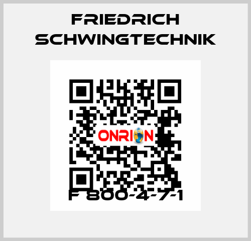 F 800-4-7-1 Friedrich Schwingtechnik