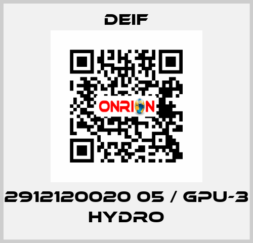 2912120020 05 / GPU-3 Hydro Deif