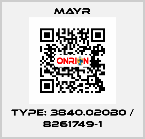 Type: 3840.020B0 / 8261749-1 Mayr