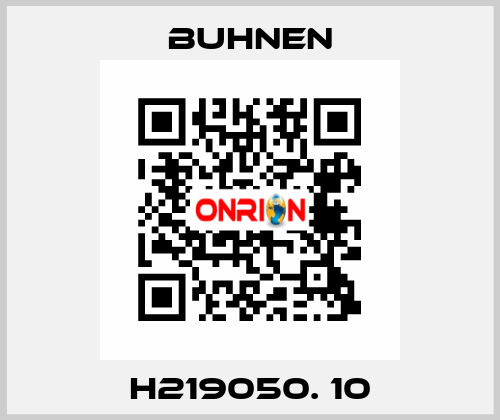 H219050. 10 Buhnen