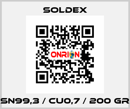 SN99,3 / CU0,7 / 200 gr SOLDEX