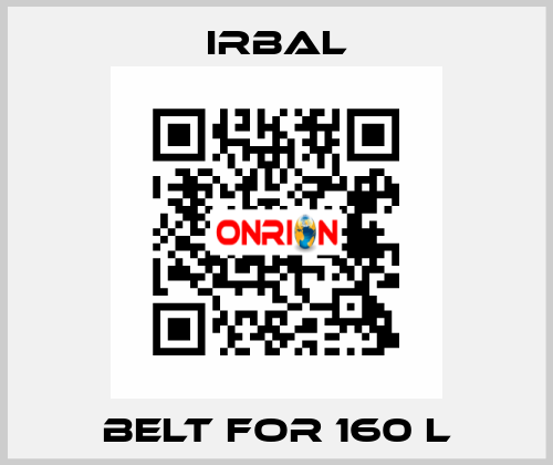 belt for 160 L irbal