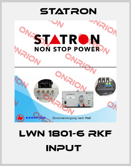 LWN 1801-6 RKF INPUT  Statron