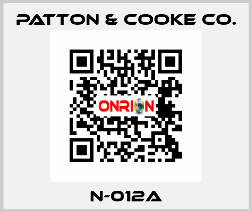 N-012A Patton & Cooke Co.
